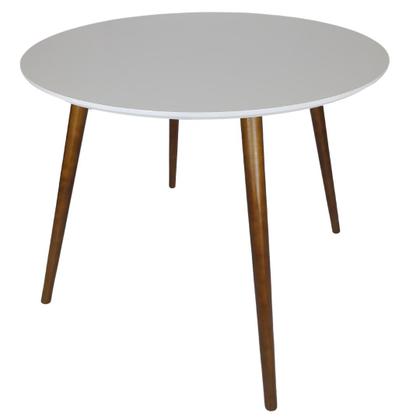 Imagem de Mesa Jantar 70cm Redonda Branco Tampo Mdf Pé Palito 