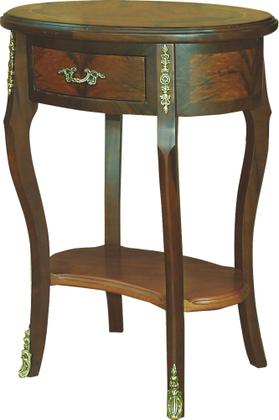 Imagem de Mesa Lateral Clássica, com Marchetaria, apliques fundidos 062x045x079cm