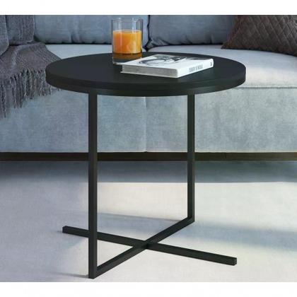 Imagem de Mesa Lateral Voip Media 24815 Linha Complementos Preto Preto