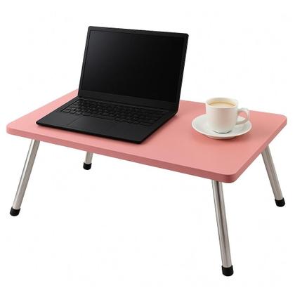 Imagem de Mesa notebook articulada portatil rosa suporte dobravel bandeja apoio home office