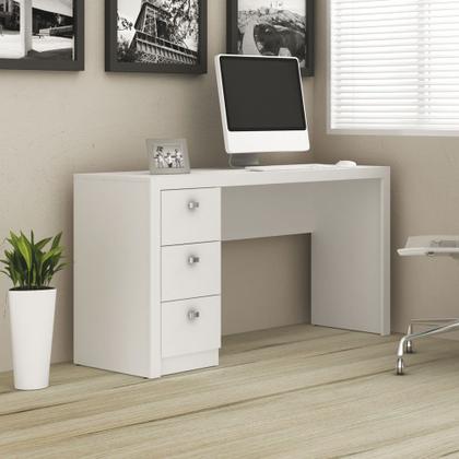 Imagem de Mesa para Computador 3 Gavetas Branco Me4102 - Tecno Mobili