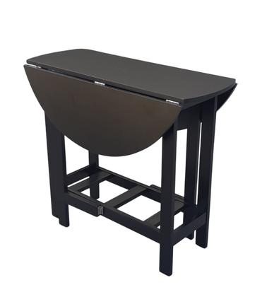 Imagem de Mesa Prática Dobrável Preta Rustica, Bar Cozinha Lazer ( REDONDA )