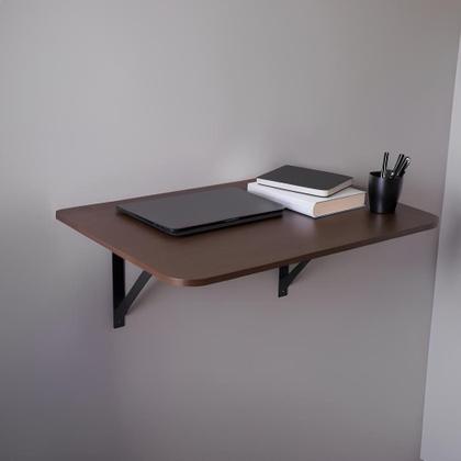 Imagem de Mesa Retrátil Pequena 60x30 Dobrável Madeira Ideal para Ambientes Pequenos