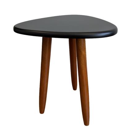 Imagem de Mesinha de Canto Pé Palito Retrô Pequena 37cm com Pés de Madeira