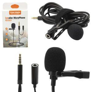 Imagem de Microfone De Lapela Entrada P2 com Saída P3 Lavalier