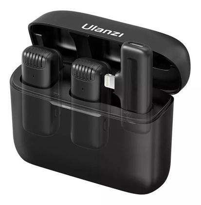 Imagem de Microfone De Lapela Sem Fio Com Case De Carregamento Celular