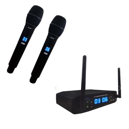 Imagem de Microfone Duplo Sem Fio Digital 32 Frequê Ls916 Leson Preto