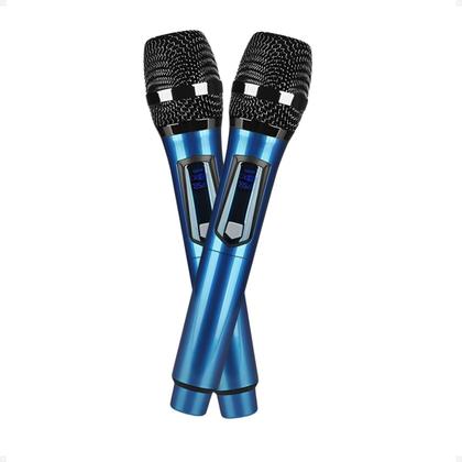 Imagem de Microfone Sem Fio Duplo Profissional M87 UHF Alta Qualidade de Som Dinâmico Ideal para Karaokê, Igreja, Shows, Palestra, Certificado Anatel