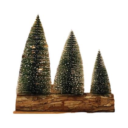 Imagem de Mini Árvore De Natal Modelo Ornamentos De Madeira Decoração Festiva De Mesa Centro De Mesa