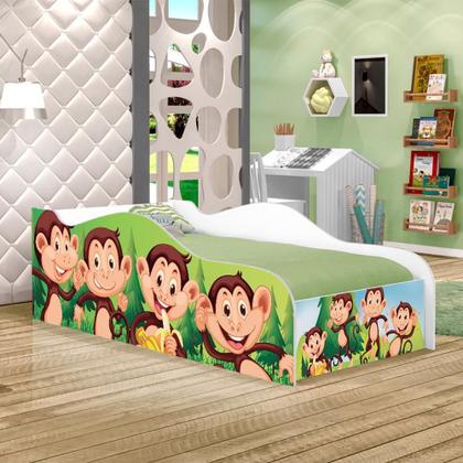 Imagem de Mini Cama Fun Macacos Infantil Com Colchão