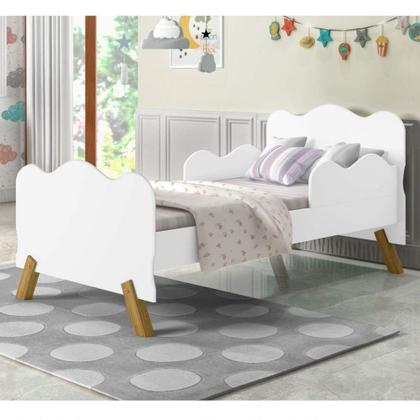 Imagem de Mini Cama Infantil com Proteção Lateral Cambel Móveis Branco