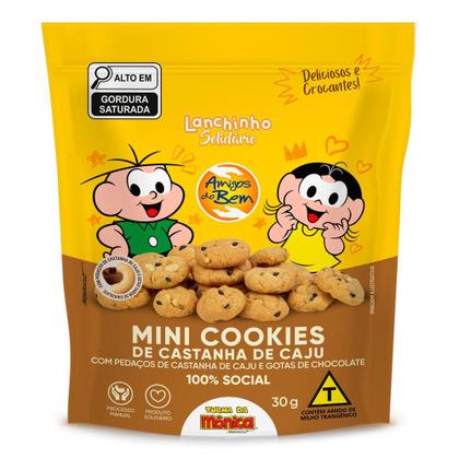 Imagem de Mini Cookies de Castanha de Caju com Chocolate 30g Turma da Monica