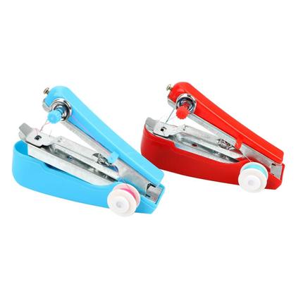 Imagem de Mini máquina de costura portátil manual do ponto tecido útil ferramenta 