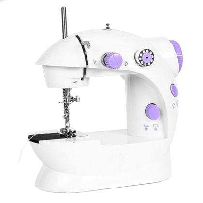 Imagem de Mini Máquina De Costura Reta Portátil Bivolt 110/220 Reparos De Tecidos Com Pedal