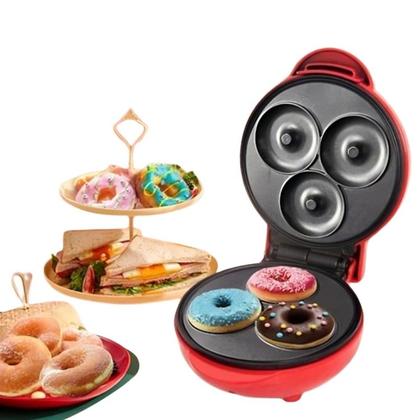 Imagem de Mini Maquina De Fazer Donuts Café Da Manhã Para Mini Rosquinha Elétrica Portátil