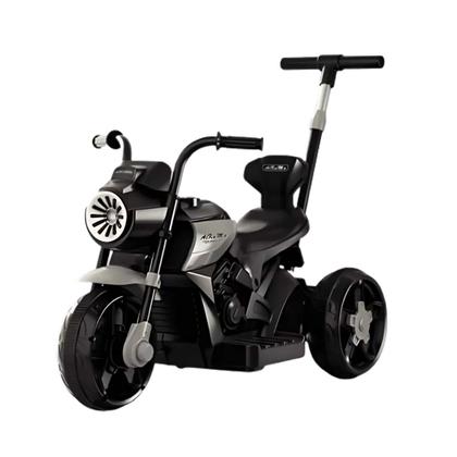 Imagem de Mini Moto Elétrica Infantil 6v Preta Speed Com Empurrador