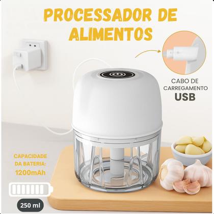 Imagem de Mini Processador Triturador Alimentos Elétrico Rápido Bivolt