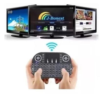 Imagem de Mini Teclado Led Controle Bluetooth RGB Para Smart PC
