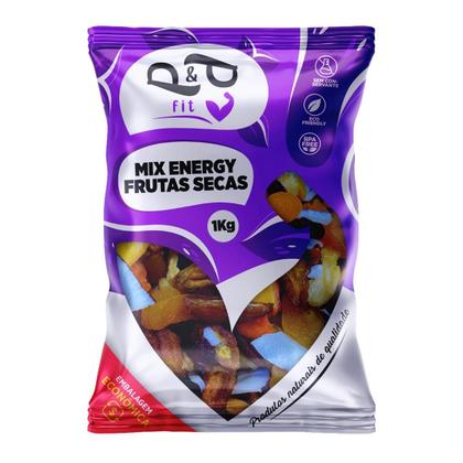 Imagem de Mix P&P Energy Frutas Seca Tropicais 1Kg Damasco Uva Chips Coco Banana