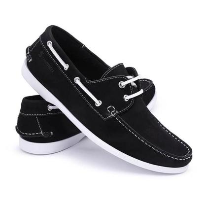 Imagem de Mocassim Casual Masculino Cadarço Couro Conforto Macio Leve