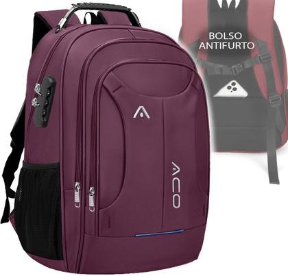 Imagem de Mochila Bolsa Masculina Feminina Notebook Anti Furto Resistente A Agua Reforçada USB Viagem Escolar Faculdade Trabalho Dia a Dia