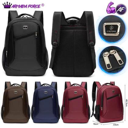 Imagem de Mochila Bolsa Notebook Escolar Resistente Bem Espaçosa Reforçada Ótima Qualidade Faculdade Executiva Esportiva Mala Maletas Grande Viagens Trabalho