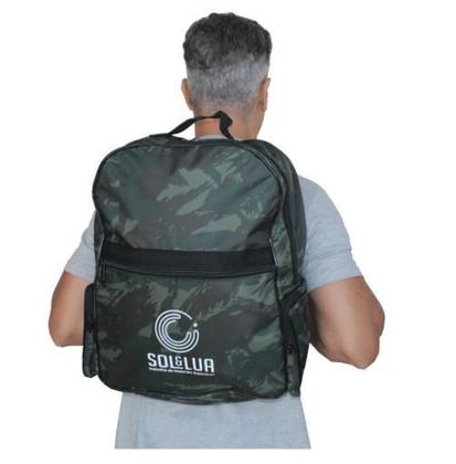 Imagem de Mochila Camuflada Escolar Viagem Férias Acampamento Pescaria