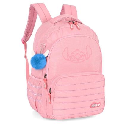 Imagem de Mochila Costas 18 Disney Stitch Bordado Rosa Luxcel