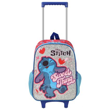 Imagem de Mochila De Rodinhas Escolar Lilo Stitch Infantil Meninas