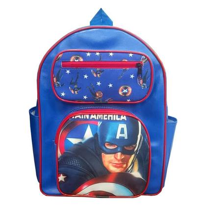 Imagem de Mochila Escolar Infantil Capitão América Azul - Edu Bolsas