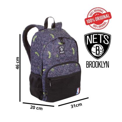 Imagem de Mochila Escolar Passeio Nba Legend Brooklyn Nets Original
