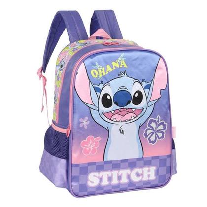 Imagem de Mochila Escolar Stitch De Costas Infantil Feminina Lilás