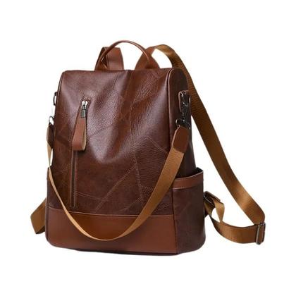 Imagem de Mochila Feminina Antifurto com Grande Capacidade - Couro Macio - Design 2023