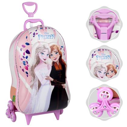 Imagem de Mochila Mala escolar infantil de 3 rodinhas e Relevo 3D