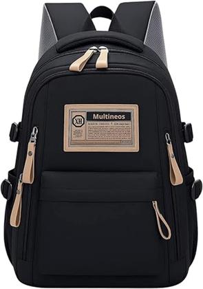 Imagem de Mochila Notebook Viagem, Trabalho, Escolar - Preta - Unissex, Impermeável,Reforçada- Resistente