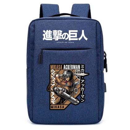 Imagem de Mochila USB Escolar Estampa Infantil Attack On Titan Notebooks, Trabalho Escola Interface USB