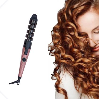 Imagem de Modelador de Cachos de Cabelo 30W Bivolt Compacto Cabo Giratório 360º Rosa