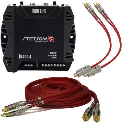 Imagem de Módulo Amplificador Som Automotivo Ir400.4 + Cabo Rca E 2 Y