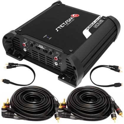 Imagem de Módulo Amplificador Stetsom HL800.4 800W + 2 Cabos RCA 5 Metros + 2 Cabos Y