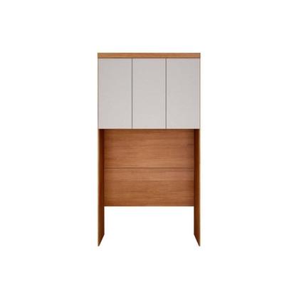 Imagem de Módulo de Quarto Rizon Armário Ponte Aéreo Solteiro /Linea c/ 3 Portas Cumaru/Fendi 25 - Novo Horizonte