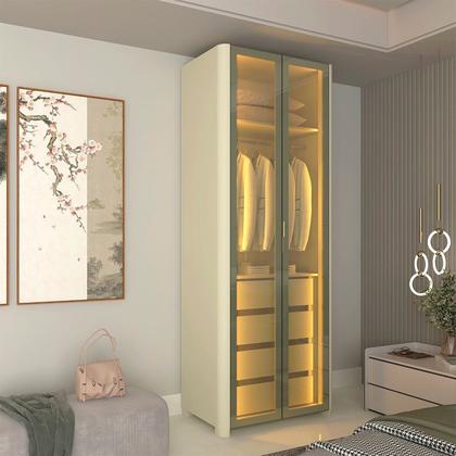 Imagem de Módulo Guarda-roupa Reflecta 2 Portas com Led 100% Mdf Innova