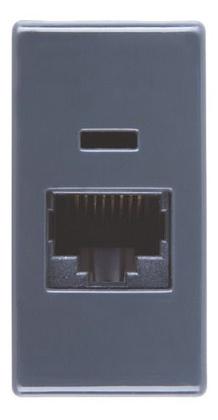 Imagem de Módulo para Tomada para Transmissão de Dados RJ45 cat. 6 Tramontina Grafite