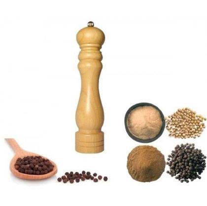 Imagem de Moedor de pimenta sal e temperos em madeira 21cm - Daterra