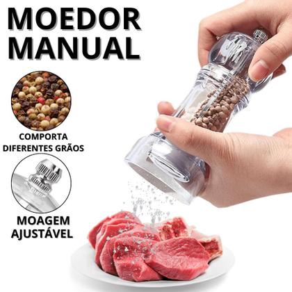 Imagem de Moedor De Sal e Pimenta Saleiro De Cozinha Pimenteiro Triturador Manual Cozinha Pimentas Temperos