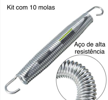 Imagem de Molas Para Cama Elástica Kit C/ 10 Peças 18 Cm