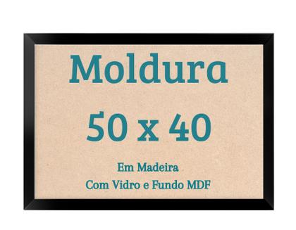 Imagem de Moldura 50x40 Decorativa Para Foto Poster Quadro Com Vidro