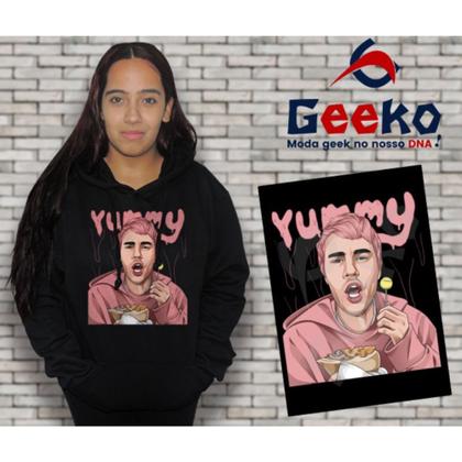 Imagem de Moletom Canguru Feminino Justin Bieber Yummy Geeko