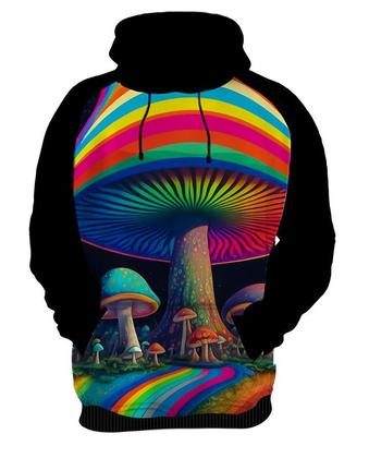Imagem de Moletom Casaco Rave Jardim Psicodélico Good Vibe Cogumelo 3