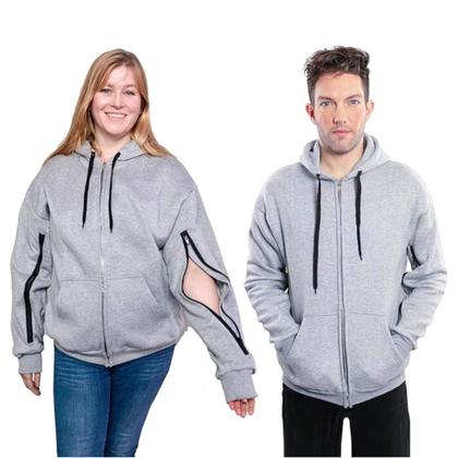 Imagem de Moletom com capuz Inspired Comforts Unissex Dialysis 2GG cinza