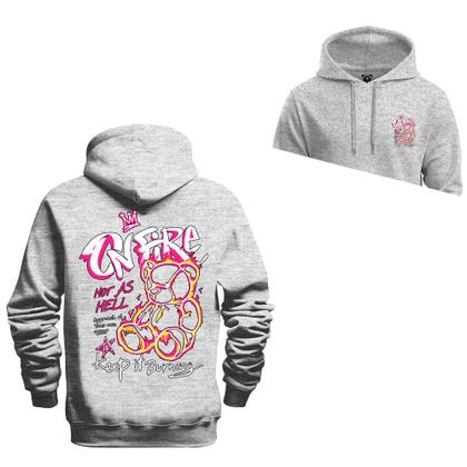 Imagem de Moletom Estampado Algodão Premium Macio Canguru Gnare Frente e Costa